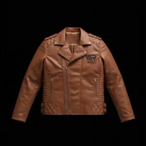 WREN Faux Brown Biker Jacket