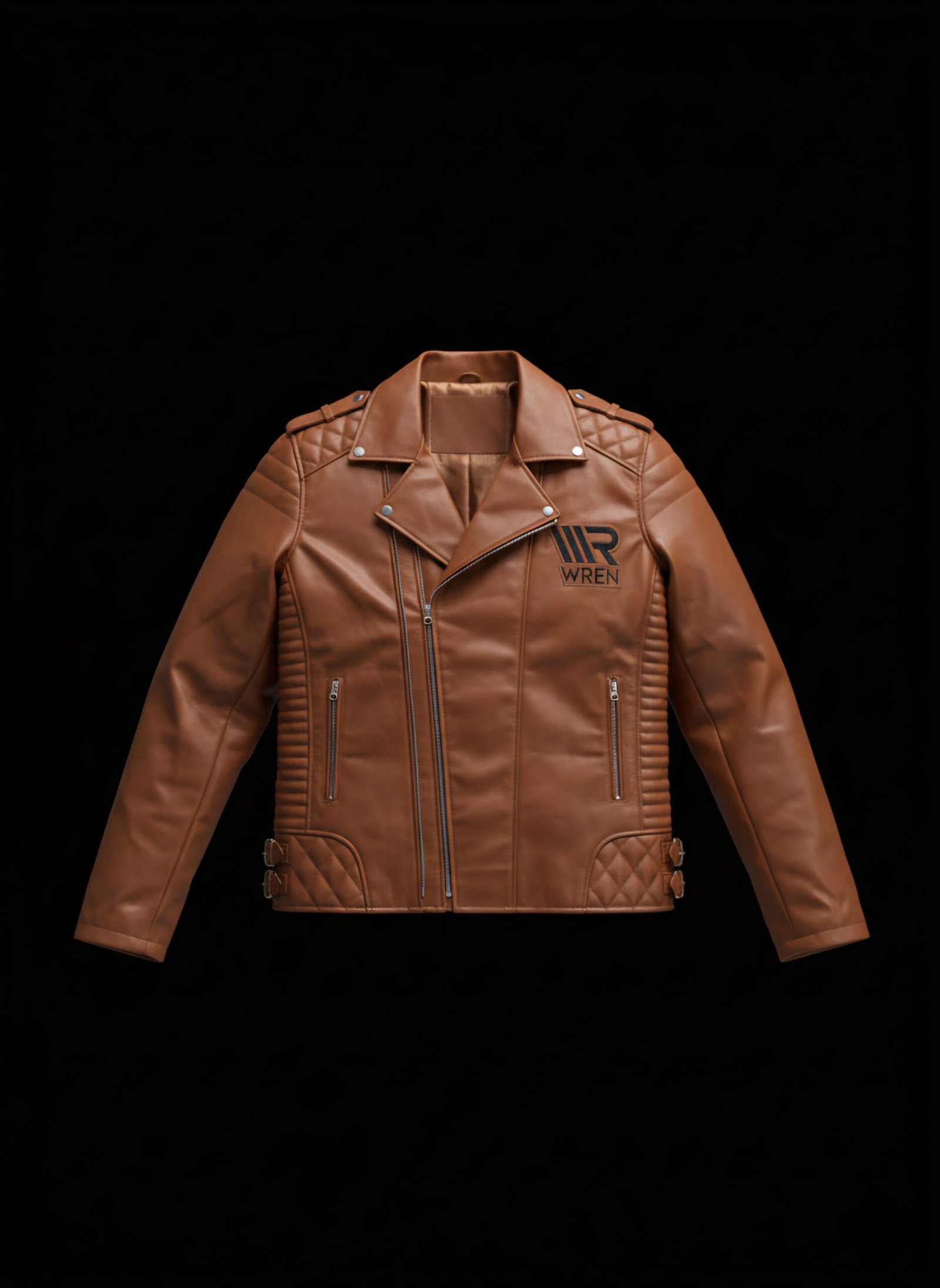 WREN Faux Brown Biker Jacket